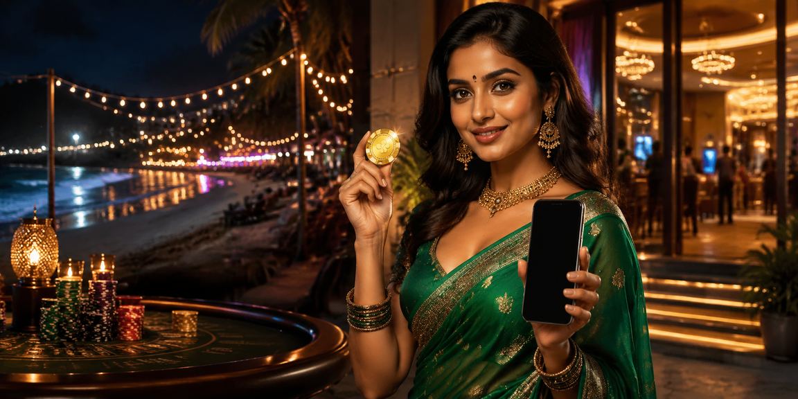 Football betting enthusiast watching match livestream wearing saree