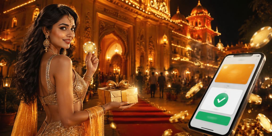 Night market scene with mobile payment and gambling signs in India