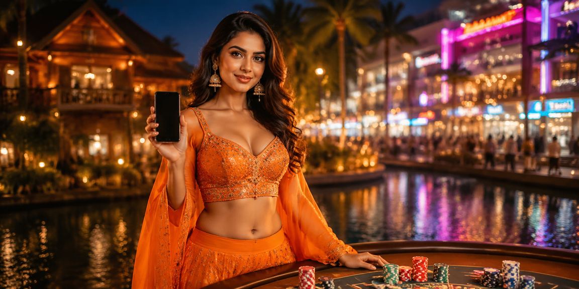 Night market with casino vibes in Kerala representing mobile access
