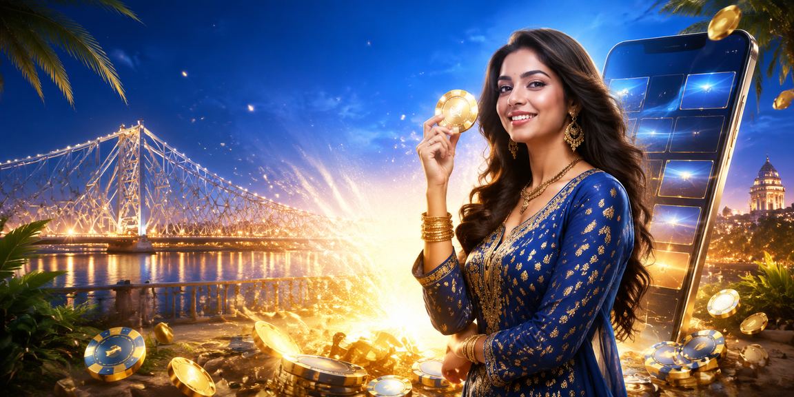 Teen Patti players enjoying casino app at Kolkata Howrah bridge
